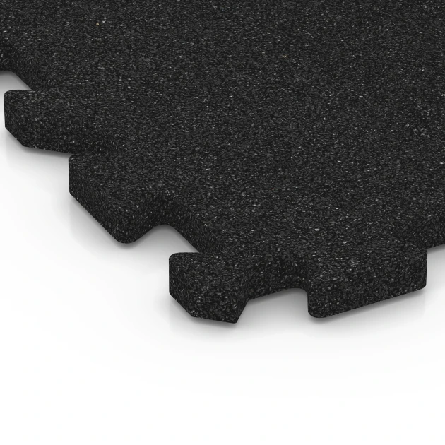 Detailaufnahme der Randausprägung von WARCO-Produkt 6987, Losetas para pistas deportivas, Format 50 x 50 x 3 cm | 0,25 m², Farbe Antracita.