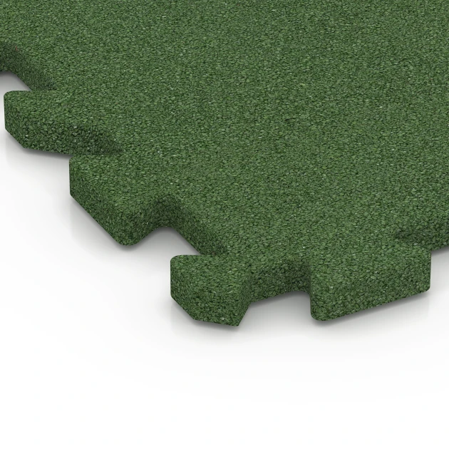 Detailaufnahme der Randausprägung von WARCO-Produkt 6991, Losetas para pistas deportivas, Format 50 x 50 x 3 cm | 0,25 m², Farbe Verde hierba.