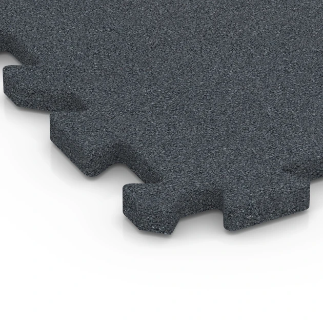 Detailaufnahme der Randausprägung von WARCO-Produkt 6992, Losetas de caucho para gimnasio, Format 50 x 50 x 3 cm | 0,25 m², Farbe Gris pizarra.