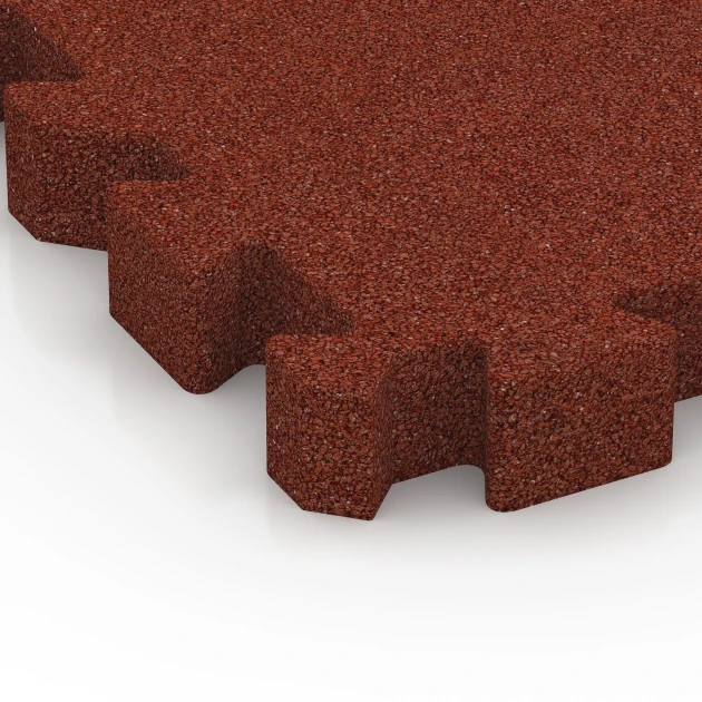 Detailaufnahme der Randausprägung von WARCO-Produkt 6406, Loseta de caucho – 220 cm, Format 50 x 50 x 6 cm | 0,25 m², Farbe Rojo ladrillo.