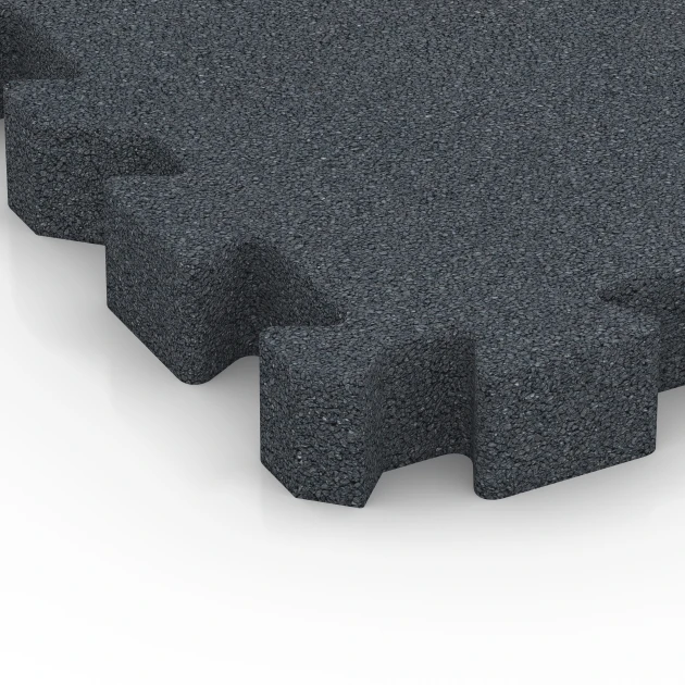 Detailaufnahme der Randausprägung von WARCO-Produkt 6319, Loseta anticaída tipo puzzle, Format 50 x 50 x 6 cm | 0,25 m², Farbe Gris pizarra.