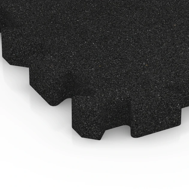 Detailaufnahme der Randausprägung von WARCO-Produkt 6305, Loseta anticaída tipo puzzle, Format 50 x 50 x 5 cm | 0,25 m², Farbe Antracita.