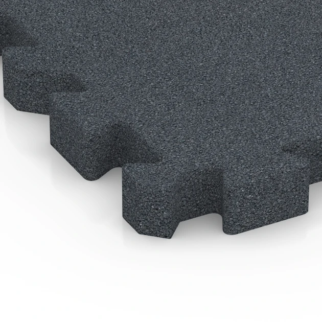 Detailaufnahme der Randausprägung von WARCO-Produkt 6317, Loseta anticaída tipo puzzle, Format 50 x 50 x 5 cm | 0,25 m², Farbe Gris pizarra.
