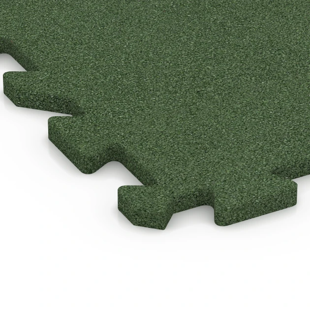 Detailaufnahme der Randausprägung von WARCO-Produkt 6985, Losetas de caucho para gimnasio, Format 50 x 50 x 2 cm | 0,25 m², Farbe Verde hierba.