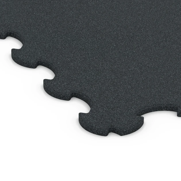 Detailaufnahme der Randausprägung von WARCO-Produkt 6376, Esterilla Protectora Fitness, Format 102,5 x 102,5 x 1,5 cm | 1,05 m², Farbe Antracita.