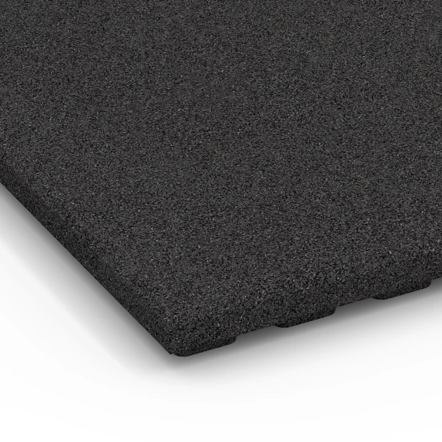 Detailaufnahme der Randausprägung von WARCO-Produkt 6389, Loseta de caucho para cuadras Lujo, Format 100 x 50 x 4,5 cm | 0,50 m², Farbe Antracita.