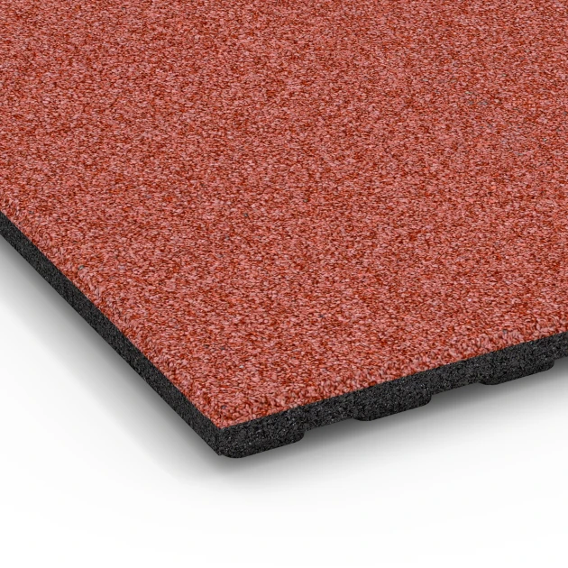 Detailaufnahme der Randausprägung von WARCO-Produkt 6386, Loseta de caucho para cuadras Confort, Format 100 x 50 x 4 cm | 0,50 m², Farbe Rojo ladrillo.