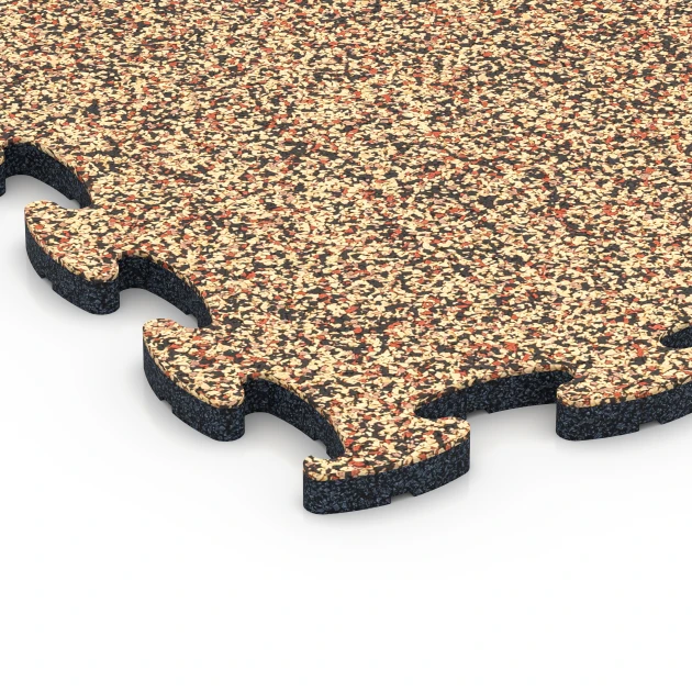 Detailaufnahme der Randausprägung von WARCO-Produkt 6799, Pavimento agility canino, Format 44,6 x 44,6 x 1,8 cm, Farbe Terracota.