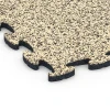 Detailaufnahme der Randausprägung von WARCO-Produkt 6829, Fitness Active suelo, Format 44,6 x 44,6 x 1,8 cm, Farbe Travertino.