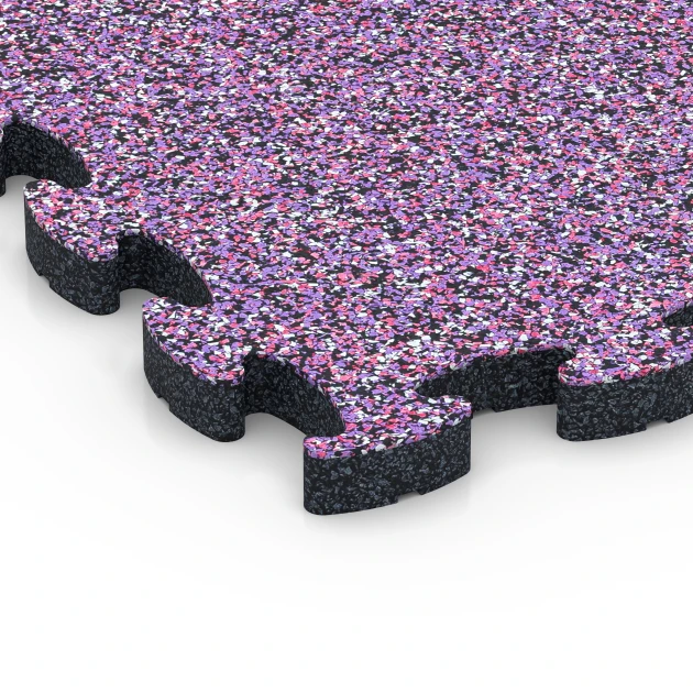 Detailaufnahme der Randausprägung von WARCO-Produkt 6936, Loseta amortiguadora puzzle, Format 44,6 x 44,6 × 2,8 cm, Farbe Lavanda.