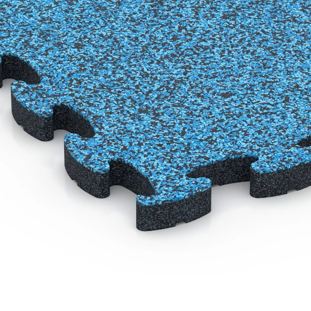 Detailaufnahme der Randausprägung von WARCO-Produkt 6848, Fitness Active suelo, Format 44,6 x 44,6 × 2,8 cm, Farbe Atlantico.