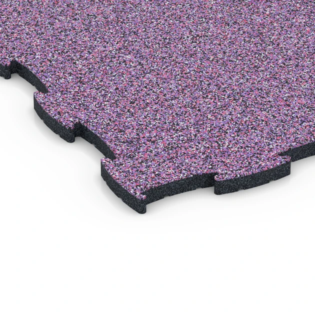 Detailaufnahme der Randausprägung von WARCO-Produkt 6855, Fitness Active suelo, Format 97,1 x 97,1 x 2,8 cm, Farbe Lavanda.