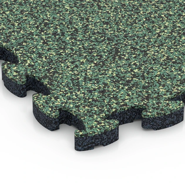 Detailaufnahme der Randausprägung von WARCO-Produkt 6816, Loseta efecto piedra encajable, Format 28,9 x 28,9 x 1,8 cm, Farbe Césped inglés.