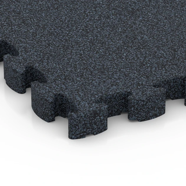 Detailaufnahme der Randausprägung von WARCO-Produkt 6959, Fitness Premium suelo deportivo, Format 28,9 x 28,9 x 2,8 cm, Farbe Antracita.