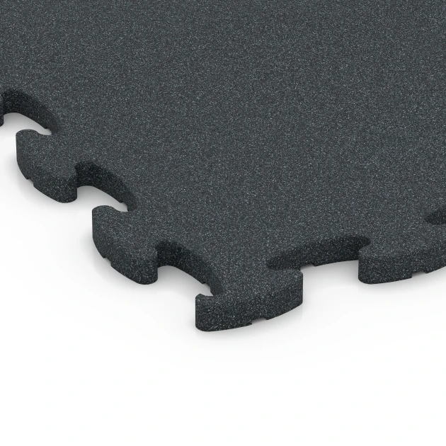 Detailaufnahme der Randausprägung von WARCO-Produkt 6966, Fitness Premium suelo técnico, Format 45,9 x 45,9 x 1,8, Farbe Antracita.