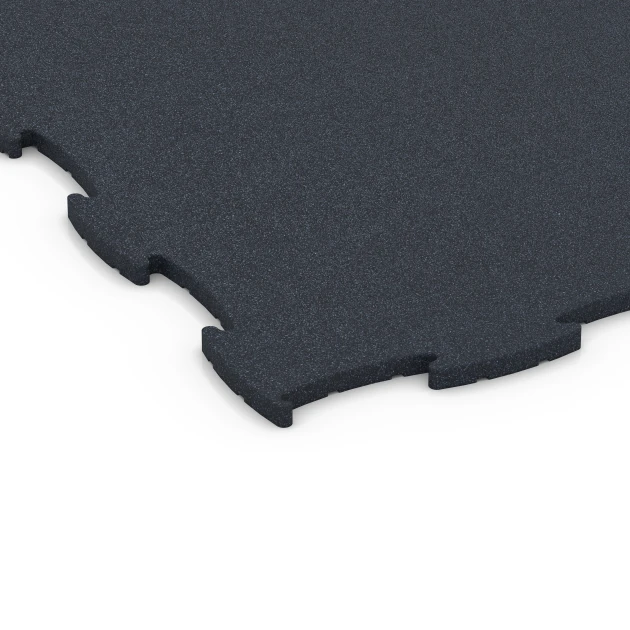 Detailaufnahme der Randausprägung von WARCO-Produkt 6968, Fitness Premium suelo técnico, Format 99 x 99 x 1,8 cm, Farbe Antracita.