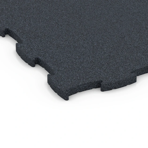 Detailaufnahme der Randausprägung von WARCO-Produkt 6963, Fitness Premium suelo deportivo, Format 99 x 99 x 2,8 cm, Farbe Antracita.
