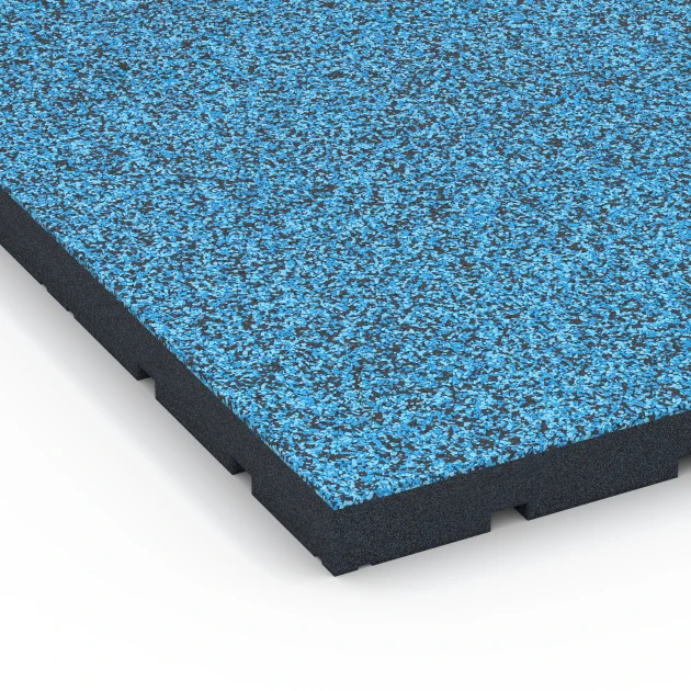 Detailaufnahme der Randausprägung von WARCO-Produkt 7148, Suelo de gimnasio para exterior, Format 60 x 60 x 4 cm | 0,36 m², Farbe Atlántico.