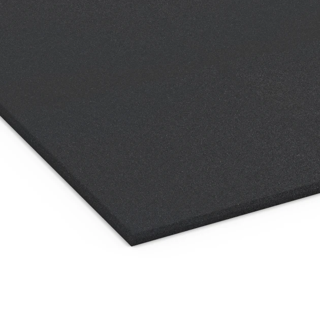 Detailaufnahme der Randausprägung von WARCO-Produkt 7075, Fitness Performance Basic pavimento deportivo, Format 100 x 100 x 1 cm | 1,00 m², Farbe Antracita.