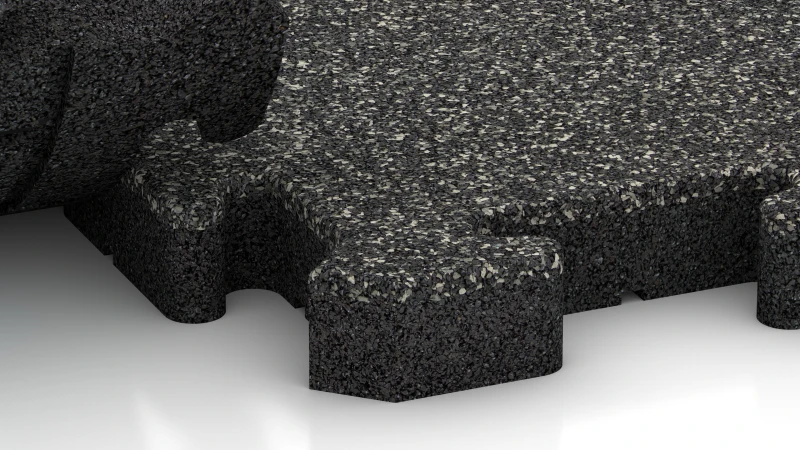 Encaje puzzle con bisel redondeado