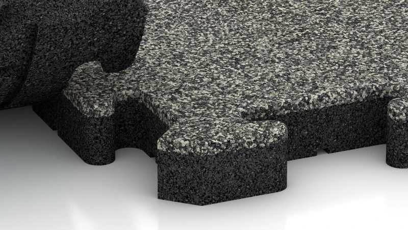 Encaje puzzle con bisel redondeado