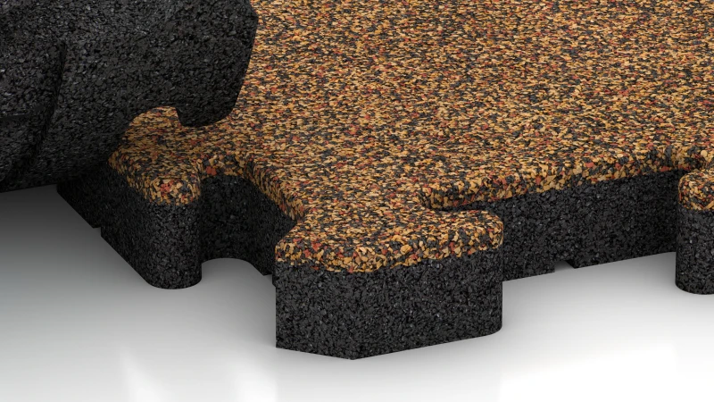 Encaje puzzle con bisel redondeado