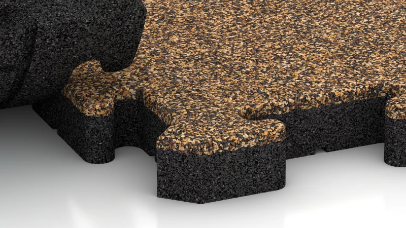 Encaje puzzle con bisel redondeado