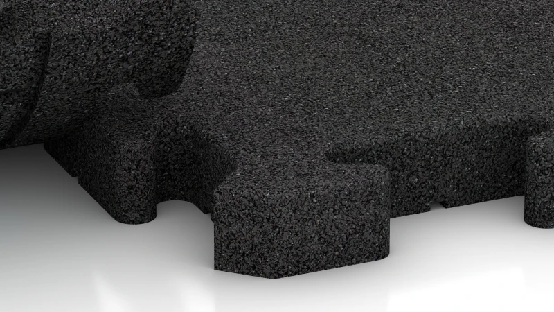 Encaje puzzle con bisel redondeado