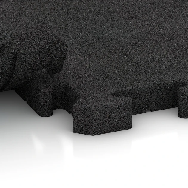 Großaufnahme vom Verbindungssystem von WARCO-Boden 6055 - Baldosa para eventos exteriores im Farbdesign Antracita. Abmessungen 100 x 100 x 4 cm | 1,00 m².