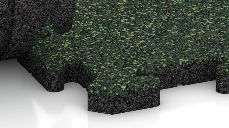 Encaje puzzle con bisel redondeado