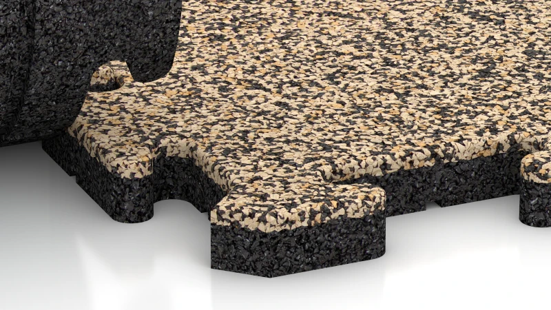 Encaje puzzle con bisel redondeado