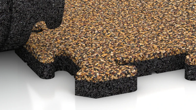 Encaje puzzle con bisel redondeado