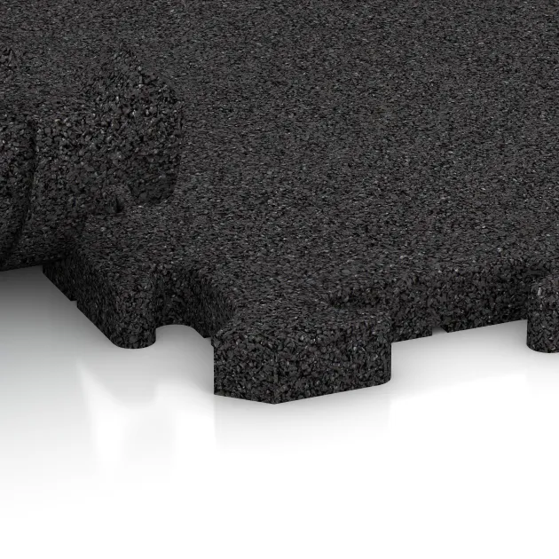 Großaufnahme vom Verbindungssystem von WARCO-Boden 2815 - Baldosa base piscina im Farbdesign Antracita. Abmessungen 500 x 500 x 30 mm.