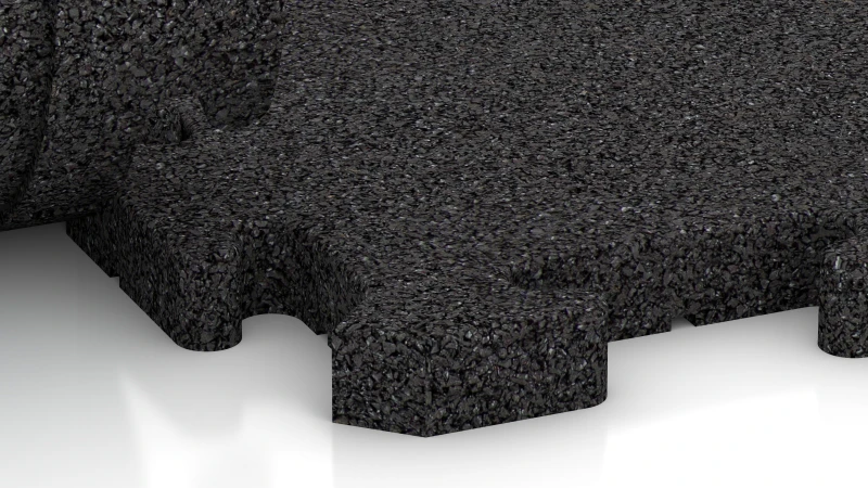 Encaje puzzle con bisel redondeado