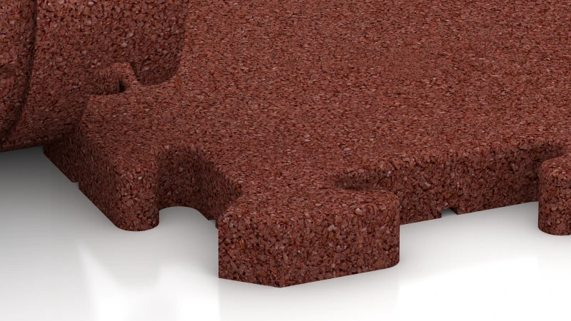 Encaje puzzle con bisel redondeado