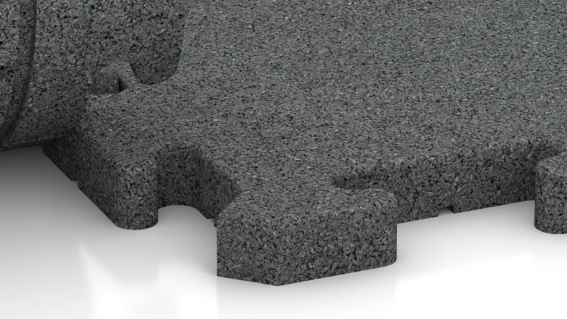 Encaje puzzle con bisel redondeado