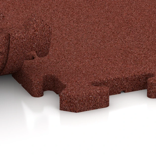 Großaufnahme vom Verbindungssystem von WARCO-Boden 3355 - Loseta polivalente para perros im Farbdesign Rojo ladrillo. Abmessungen 100 x 100 x 3 cm | 1,00 m².
