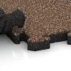 Großaufnahme vom Verbindungssystem von WARCO-Boden 4946 - Loseta de borde im Farbdesign Café con leche. Abmessungen 500 x 235 x 40 mm.