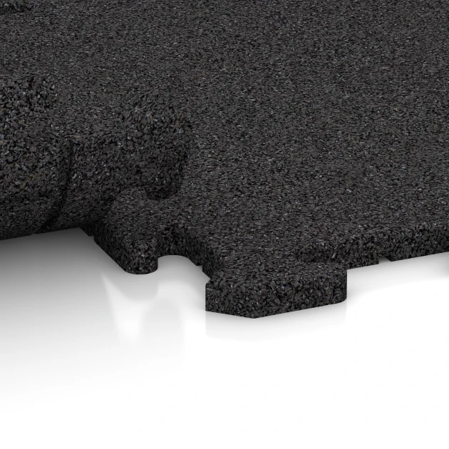 Großaufnahme vom Verbindungssystem von WARCO-Boden 0164 - Baldosa exterior im Farbdesign Antracita. Abmessungen 50 x 50 x 1,8 cm | 0,25 m².