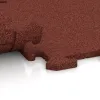 Großaufnahme vom Verbindungssystem von WARCO-Boden 3920 - Pavimento deportivo para perros HD im Farbdesign Rojo ladrillo. Abmessungen 500 x 500 x 18 mm.