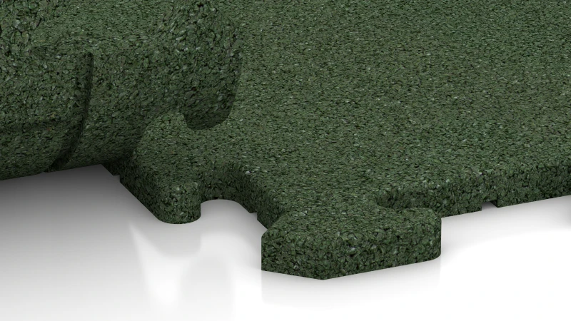 Encaje puzzle con bisel redondeado