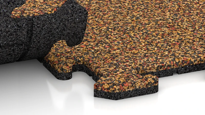 Encaje puzzle con bisel redondeado