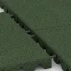 Großaufnahme vom Verbindungssystem von WARCO-Boden 5526 - Losetas de caucho para parques infantiles 4,5 cm - EN 1177 ≤ 140 cm im Farbdesign Verde hierba. Abmessungen 500 x 500 x 45 mm.
