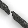 Großaufnahme vom Verbindungssystem von WARCO-Boden 2260 - Rodapié im Farbdesign Granito oscuro. Abmessungen 750 x 80 x 20 mm.