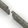 Großaufnahme vom Verbindungssystem von WARCO-Boden 2256 - Rodapié im Farbdesign Granito claro. Abmessungen 750 x 80 x 20 mm.