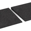 Großaufnahme vom Verbindungssystem von WARCO-Boden 2308 - Rampa de umbral 75 cm im Farbdesign Antracita. Abmessungen 75 x 30 cm | 8 < 25 mm.
