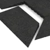 Großaufnahme vom Verbindungssystem von WARCO-Boden 2036 - Corner half wedge right im Farbdesign Antracita. Abmessungen 750 x 300 x 40/8 mm.