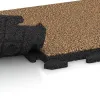 Großaufnahme vom Verbindungssystem von WARCO-Boden 1366 - Pavimento Fitness Baldosas de Goma Classic im Farbdesign Marruecos. Abmessungen 500 x 500 x 40 mm.