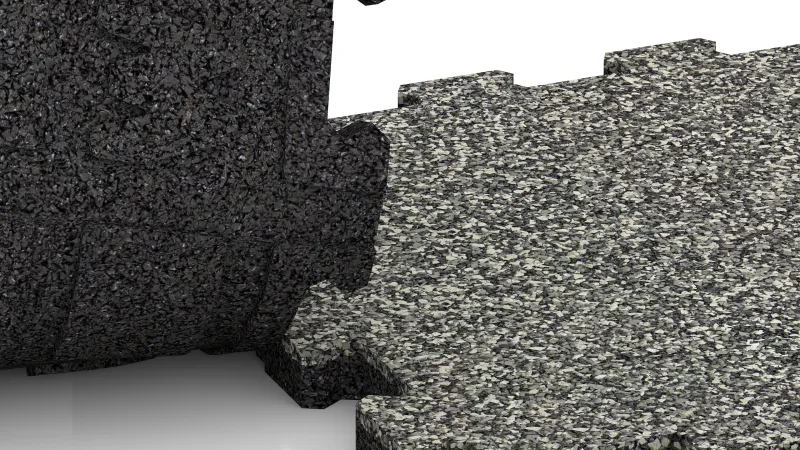 Conexión de puzzle recortada sin biselado