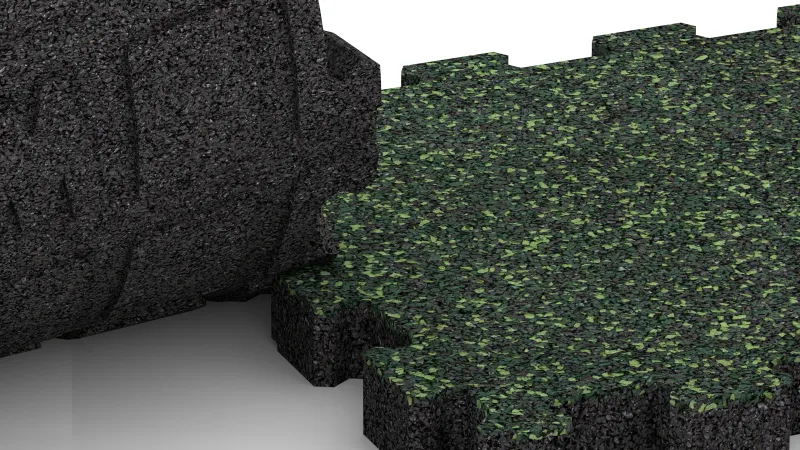 Conexión de puzzle recortada sin biselado